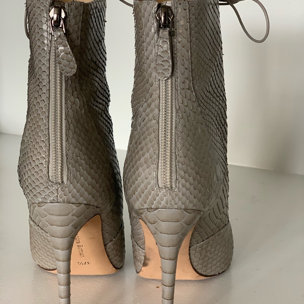 Alexandre Birman Gray Python Bootie - image 7